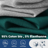 Fullluwaa - Lot de 10 Boxers Homme Coton, Confortable et Doux - Ajustés, Ceinture Élastique Ultra - Souple