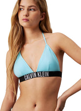Calvin Klein Haut de Bikini Triangle Femme Triangle Nylon Bonnets Moulés